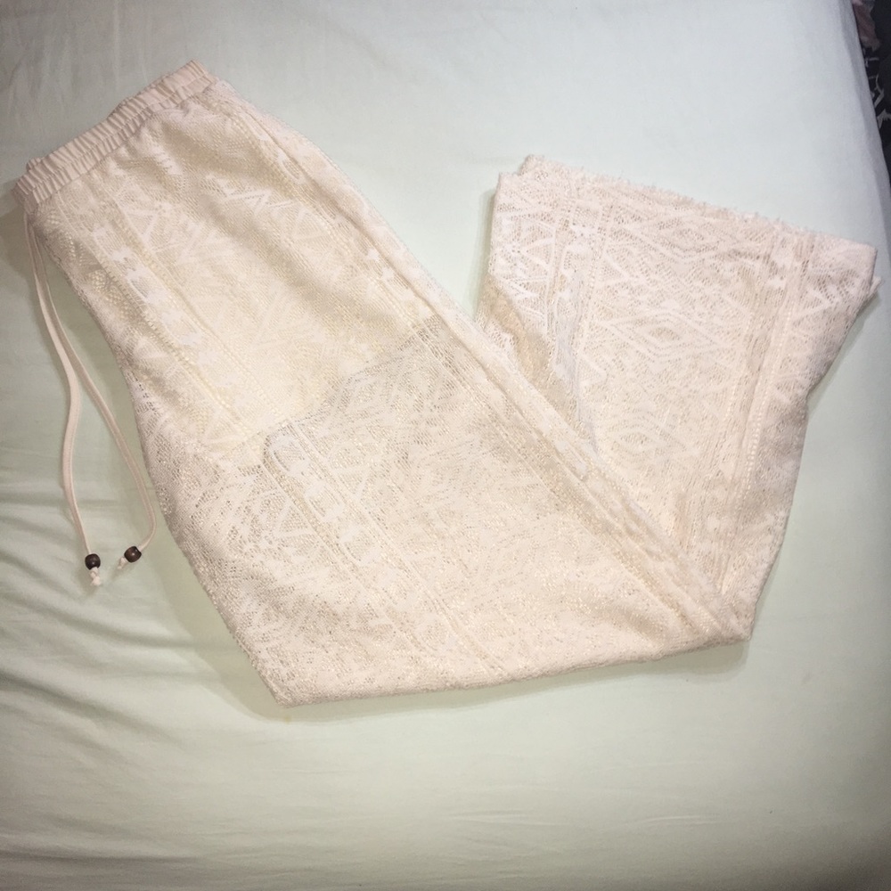 White Lace Pants